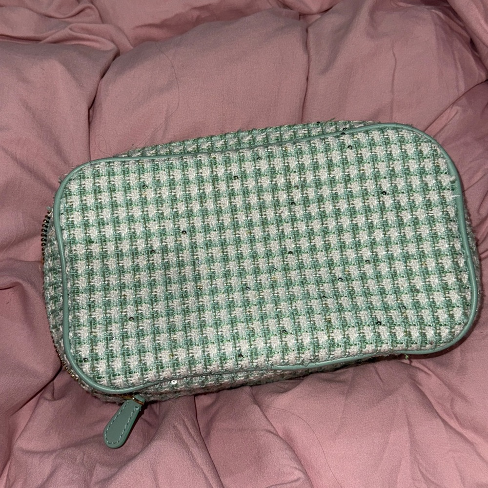 Stoney Clover Lane -Green Tweed Clutch